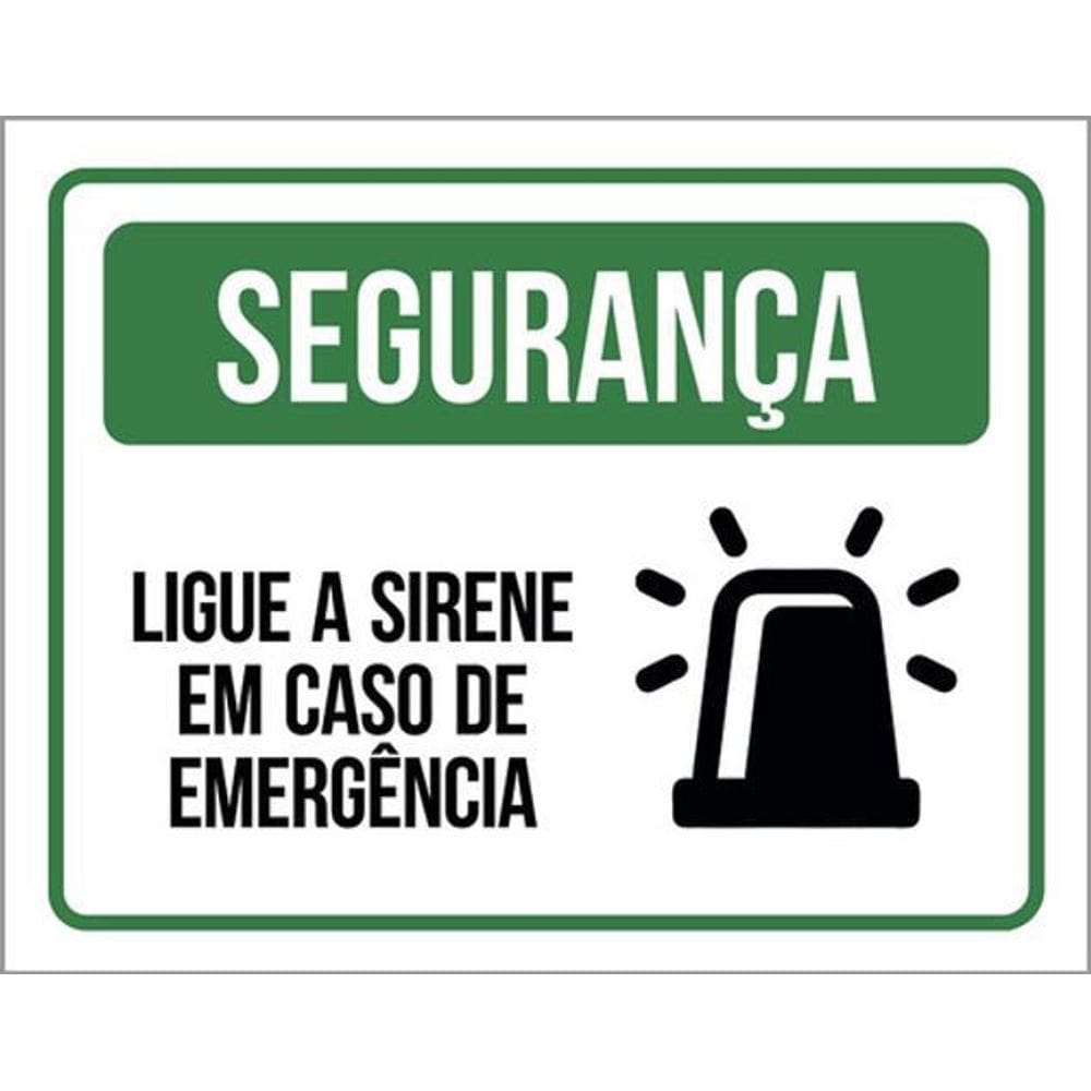 Kit 5 Placas De Segurança Ligue A Sirene 36X46