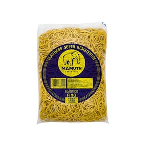 Elástico Extra Fino Mamuth 1kg - Amarelo 1,5mm x 2mm x 8cm