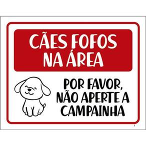 Kit 5 Placas Cães Fofos Não Aperte Campainha 36X46