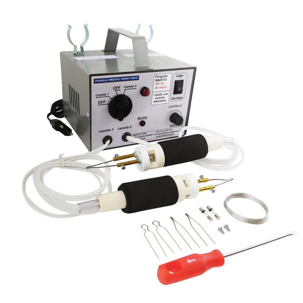 Pirógrafo Sinzato, Pp-15, 60Watts, 2 Canetas, 110/220 Volts