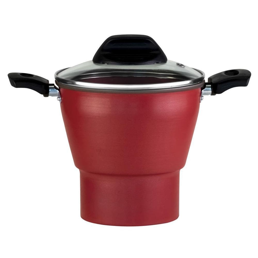 Cuscuzeiro Enjoy Antiaderente Vermelho 14cm Alumínio