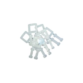 Fivela Para Fita De Arquear 13Mm Branca Resistente 100Unds