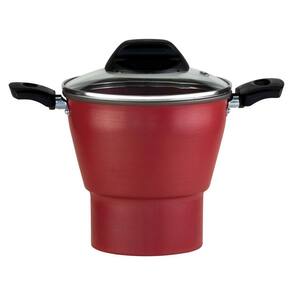 Cuscuzeiro Enjoy Antiaderente Vermelho 14cm Alumínio