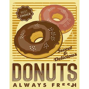 Kit 10 Placas Donuts Always Fresh