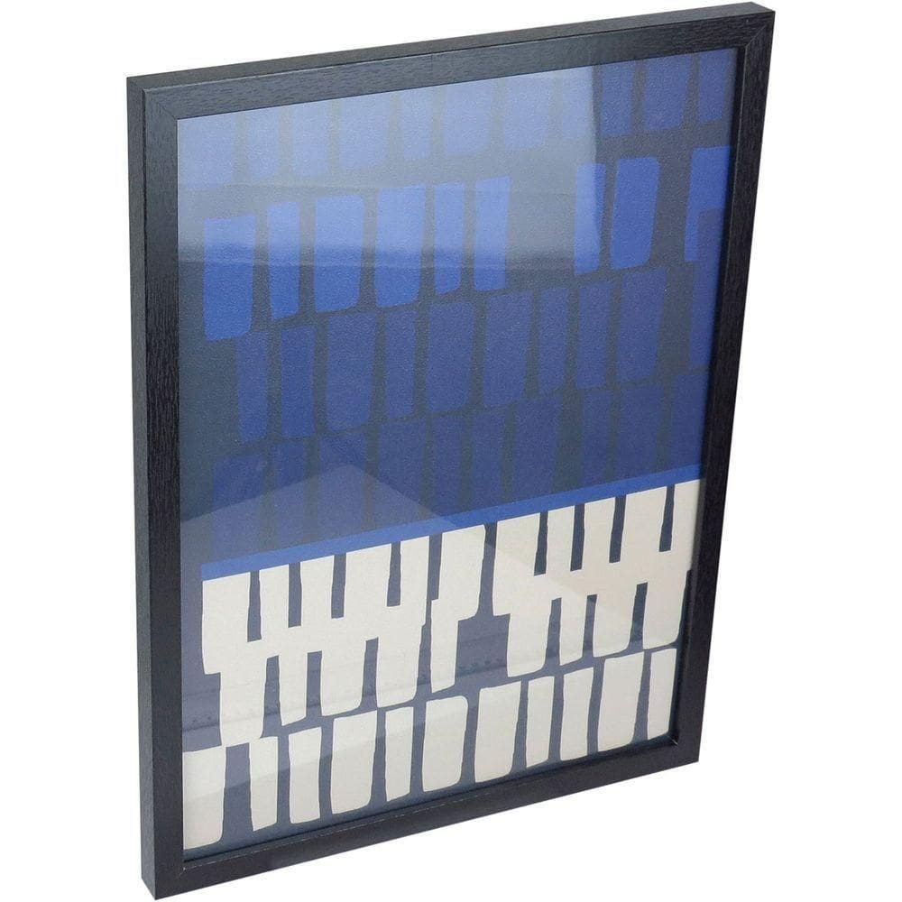 Quadro Decorativo Parede Casa Home&co Mdf 39x29x2cm Azul