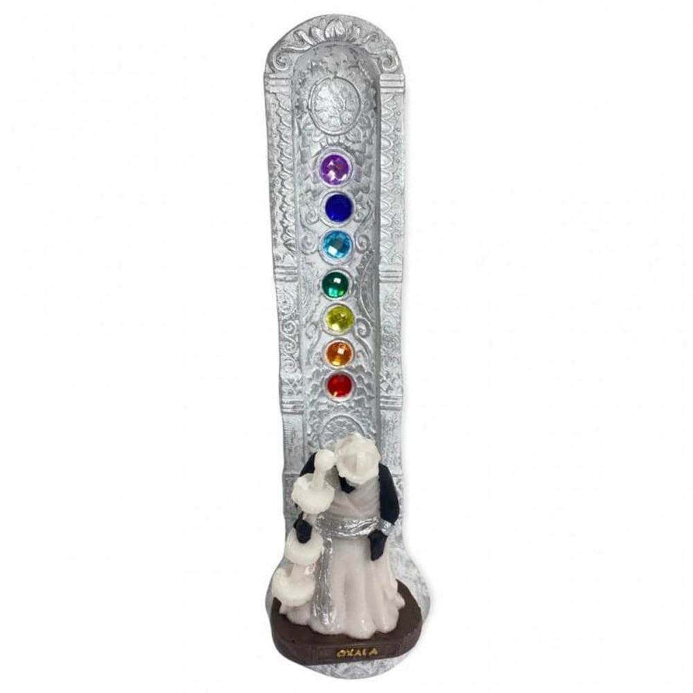 Incensário 7 Chakras Orixás 22 Cm Em Resina - Escolha O Seu