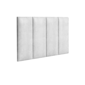 Cabeceira Branco Sintético Estofada Solteiro 0,90Cm Pérola