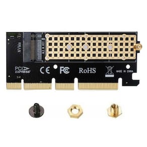Adaptador Conversor SSD M.2 NVMe para PCI-E x4 x8 x16 Preto