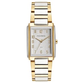 Relógio Mondaine Fem. 32520LPMVBE3, Prata/Dourado, 27x29mm