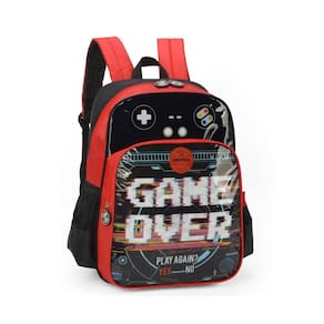 Mochila Escolar Game Menino Vermelha - Luxcel 30x41x14cm