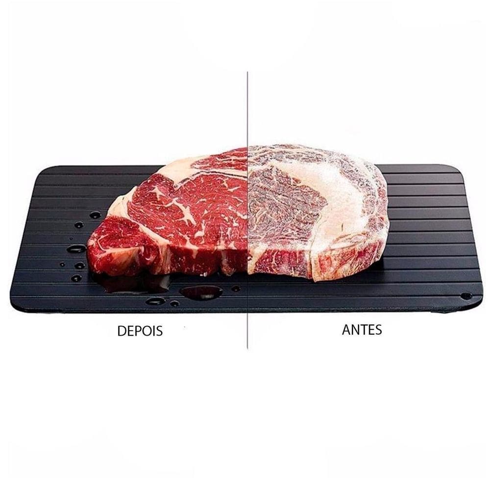Placa Mágica De Descongelar Carnes Vegetais Rápido E Seguro