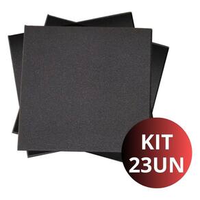 Kit 23 Espuma Acústica Lisa Controle Anti Ruídos Igrejas