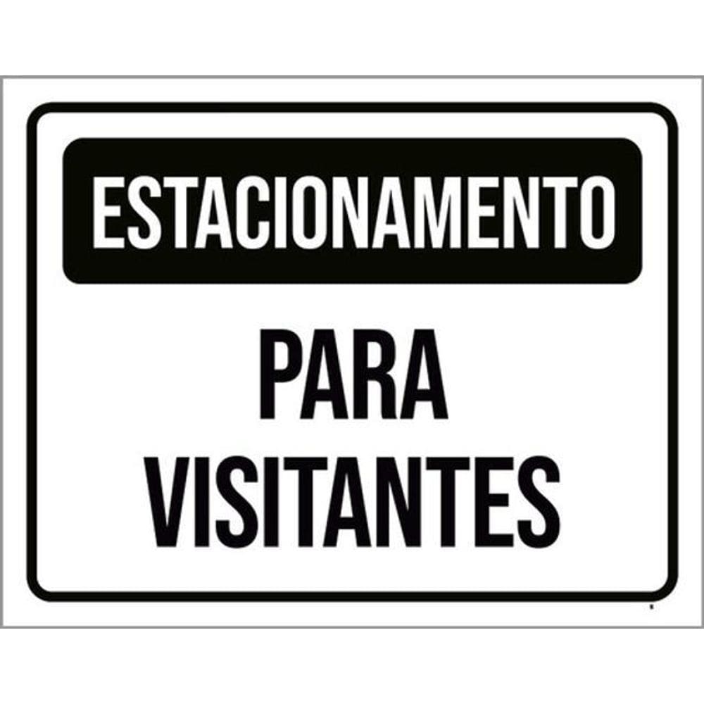 Kit 5 Placas Estacionamento Para Visitantes 36X46