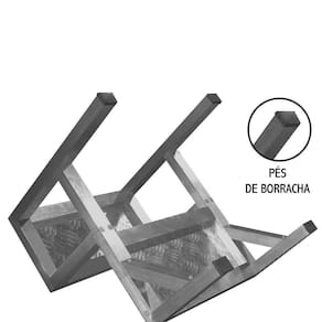 Escada Banqueta De Alumínio Super Resistente - 03 Degraus
