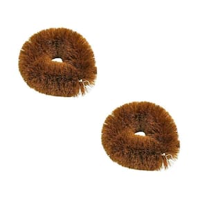 Kit 2 Escova Japonesa Fibra Natural De Coco Média Limpeza