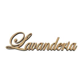 Aplique Laser Mdf - Palavra Lavanderia 10 Cm