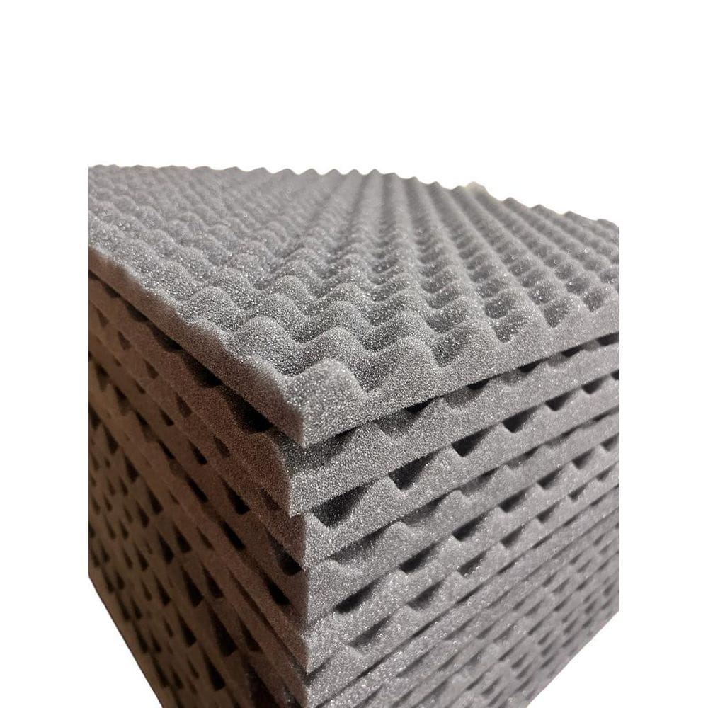 Espuma Acústica 50 X 50 X 3Cm Cx De Ovo - 12 Pl Anti Chamas