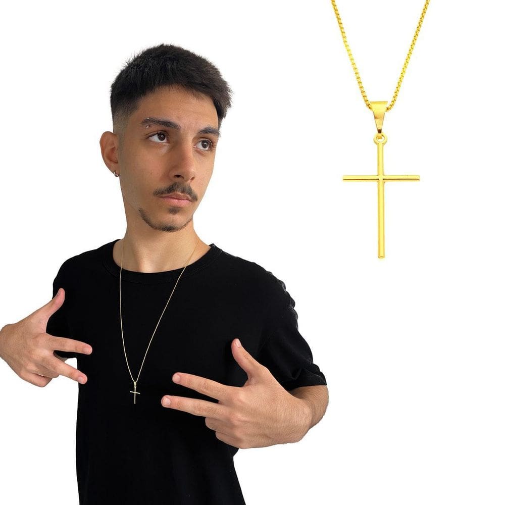 Corrente Grumet Fecho Gaveta 2,5Mm - 6G - 70 Cm + Pingente