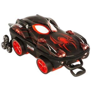 Mochila De Rodinhas 3D Maxtoy Homem Aranha Miles Preto