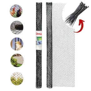Tela Plástica Roma 13mmx10m + Abraçadeiras - Preto