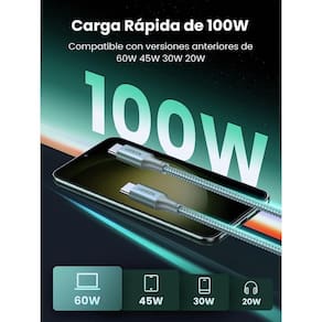 Cabo Usb C Para Usb C Ugreen 100W Tipo-C - 2 Metro