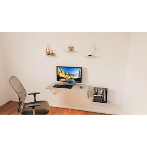 Escrivaninha Status Suspensa Com Prateleiras - Home Office