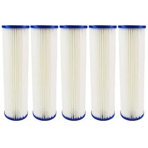 5 Unidades Elemento Filtrante Plissado 10 X 2 1/2 50 Micras