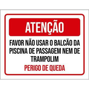 Kit 5 Placas Não Usar Balcão Trampolim 36X46