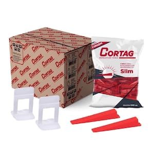 1000 Espaçadores Nivelador 2Mm Slim + 100 Cunhas Slim Cortag