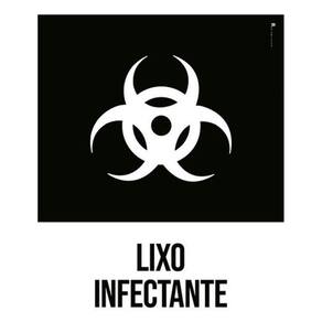 Kit 3 Placas Desenho - Lixo Infectante