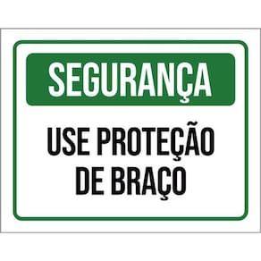 Kit 5 Placas Segurança Use Proteção Braço 36X46