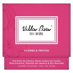 Kit 3X: Chá Misto Flores E Frutas Villa Piva 15 Sachês