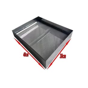 Escorredor De Oleo Aço Inox Para Salgados E Fritas 30X40X6Cm