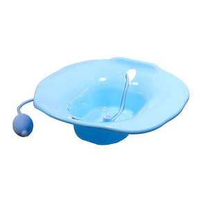 Bacia Para Banho De Assento Azul  Bidê Portátil  Longevitech