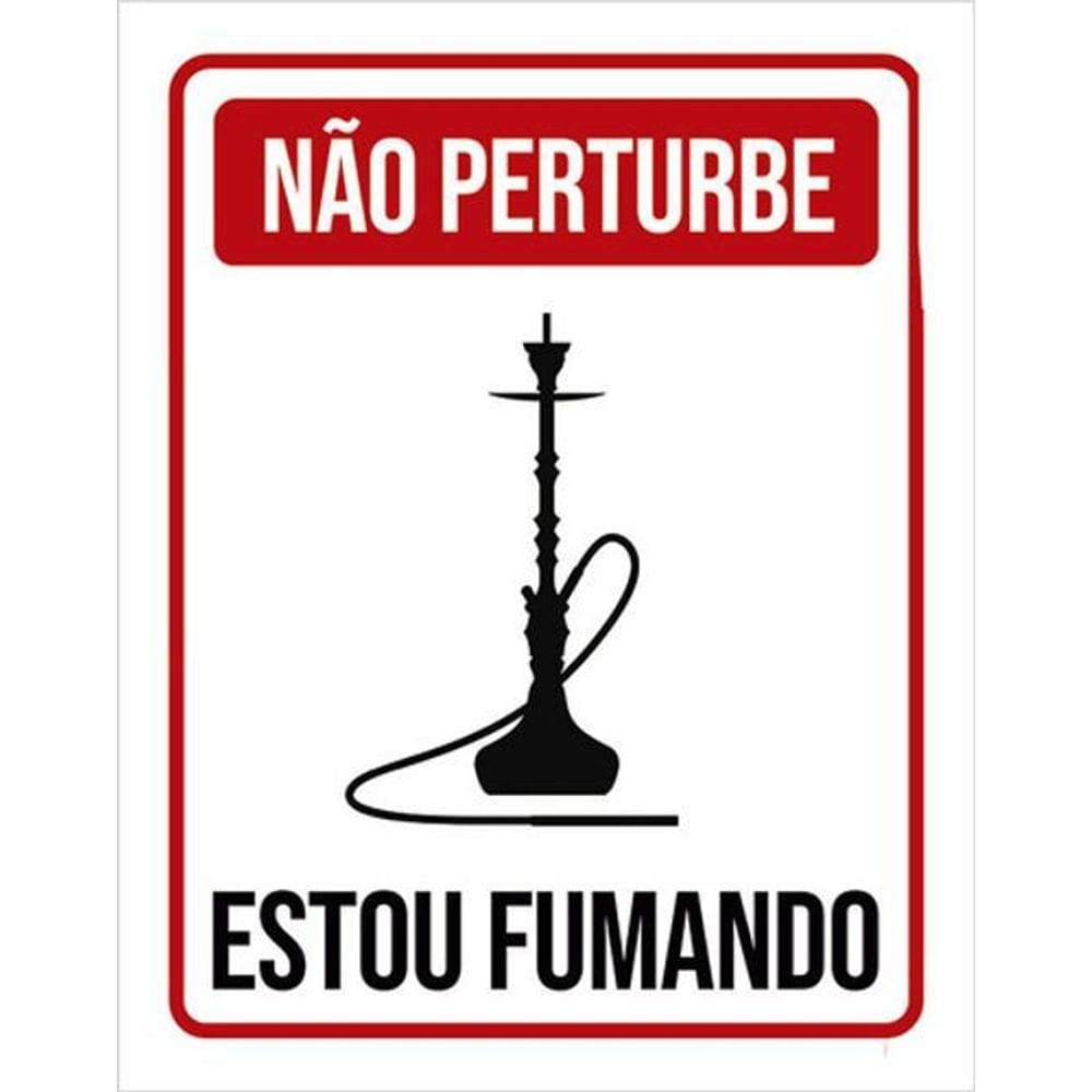 Kit 5 Placas Decorativa Não Perturbe Estou Fumando 36X46