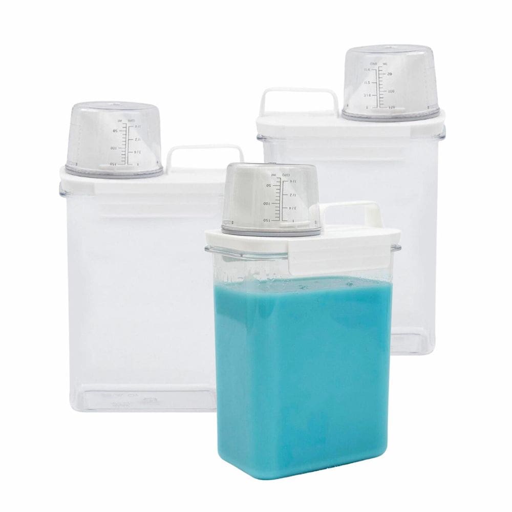 Kit 3 Dispenser Pote Hermético Organizador Lavanderia 1,8L