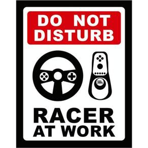 Kit 5 Placas Do Not Disturb Racer At Work 36X46