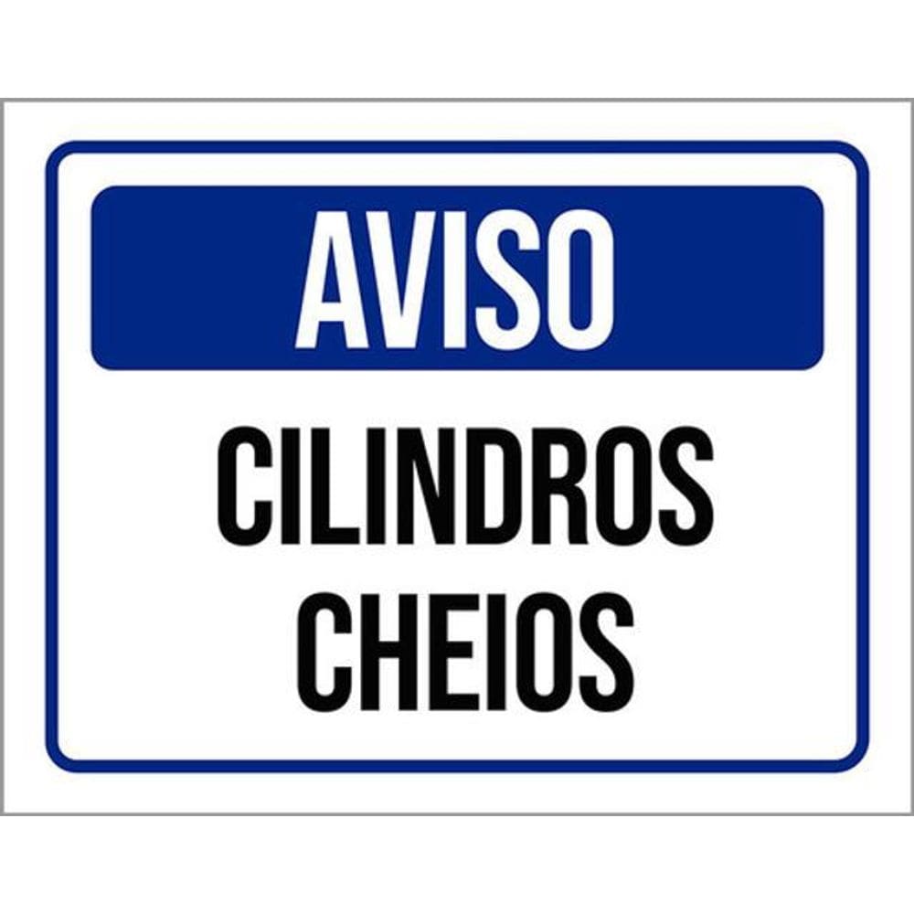 Kit 5 Placas De Segurança Aviso Cilindros Cheios 36X46