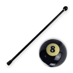 Bengala Bola 8 - Apoio de Madeira Maciça com Bola 8