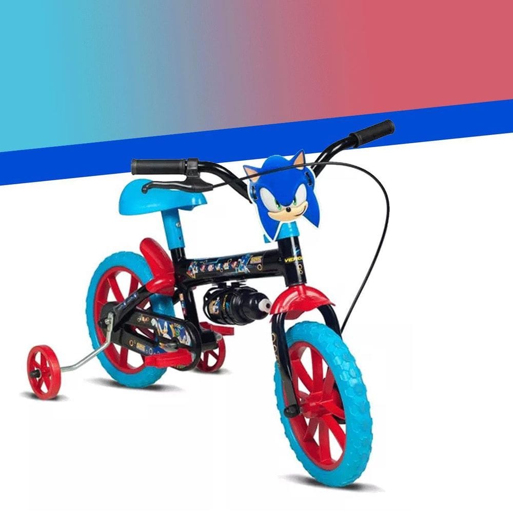 Bicicleta Infantil Aro 12 Sonic Preto E Azul Verden Bikes
