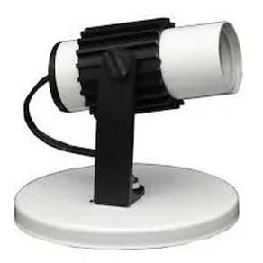 Kit 2 Spot Aleta Suporte Lâmpada Comum Led - Branco/Preto