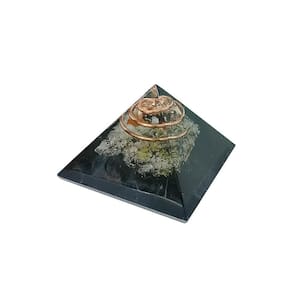 Orgonite Pirâmide 4Cm Contra Inveja Agata Sal Grosso Arruda