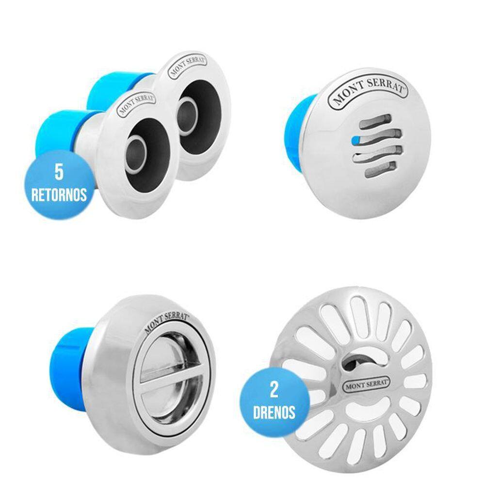 Kit Dispositivos Nivelador Dreno Aspiração E Retornos 50Mm