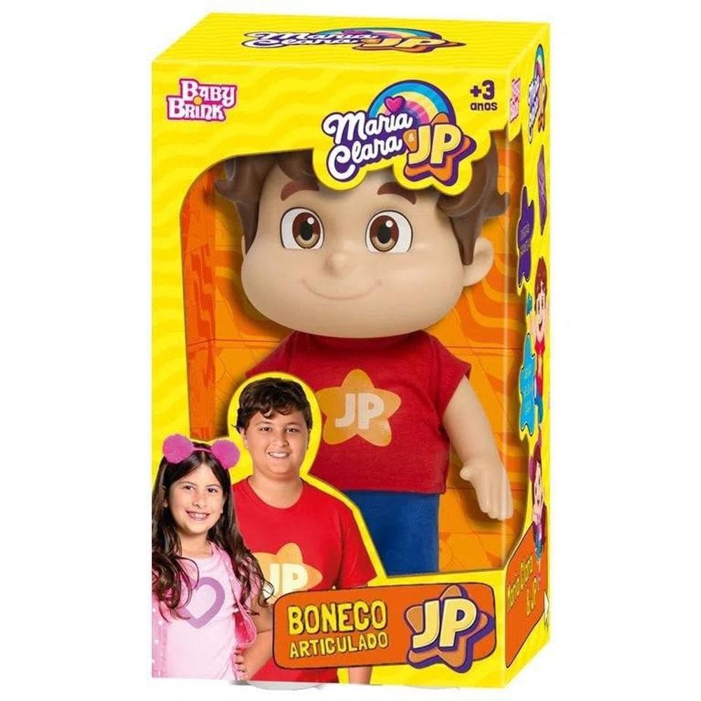 Boneco J.P com Bermuda Azul e Camiseta Vermelha - 650g