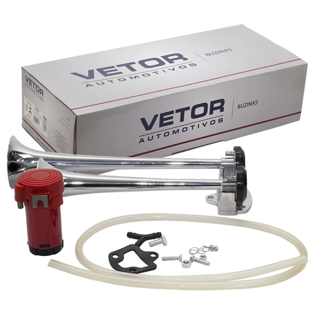 Buzinas Eletropneumática 2 Cornetas Cromada 12v
