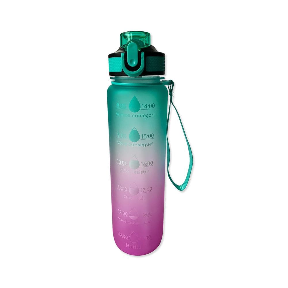 Garrafa De Água Esportiva 1L Com Marcador De Tempo