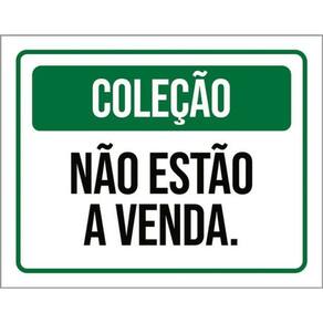 Kit 5 Placas Sinalização - Coleção Não Estão Venda Verde