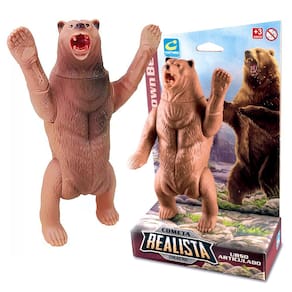 Urso Marrom Articulado De Vinil Brinquedo Realista Cometa