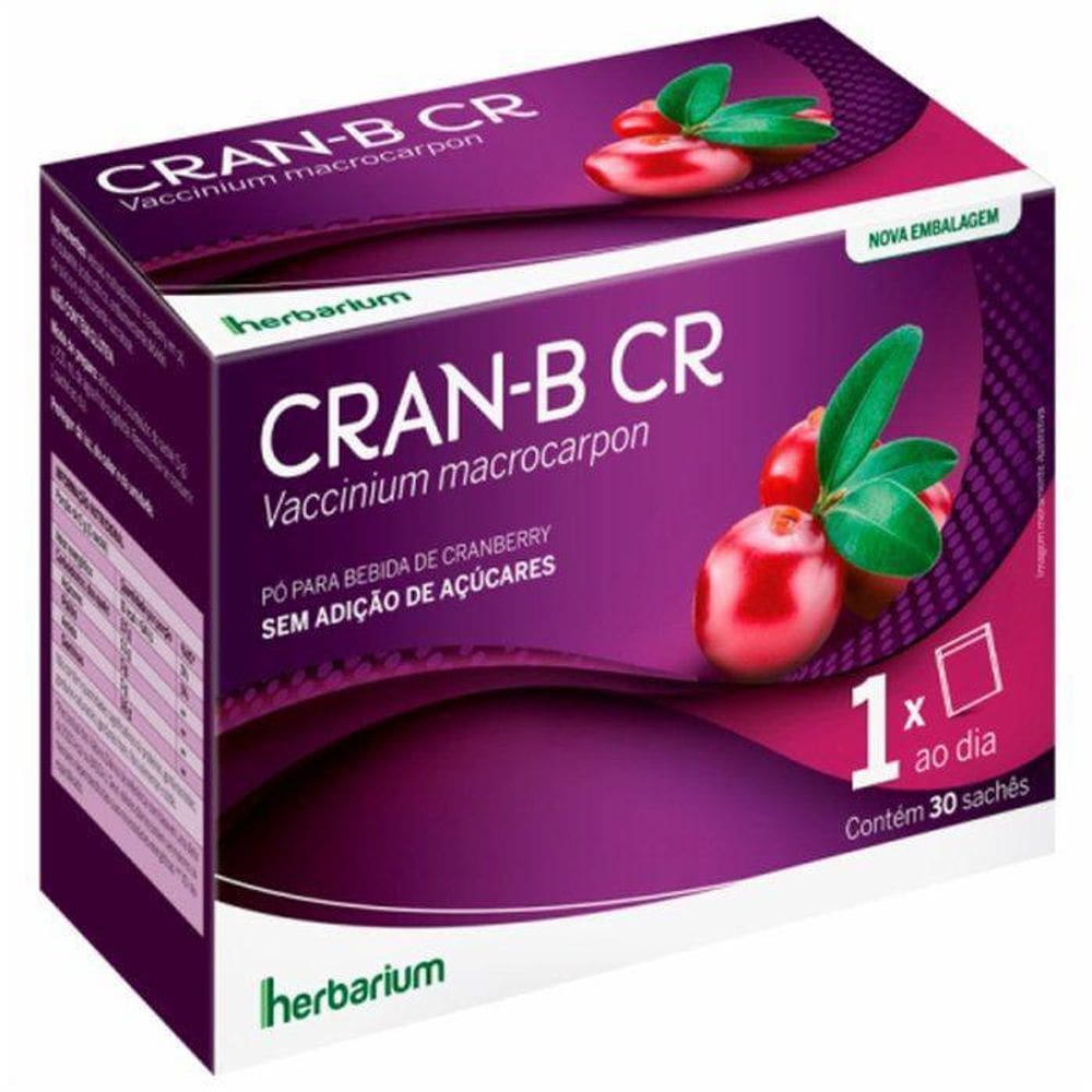 Cran-B CR Cranberry 30 Sachês Sem Açúcar - Prevenção UTI