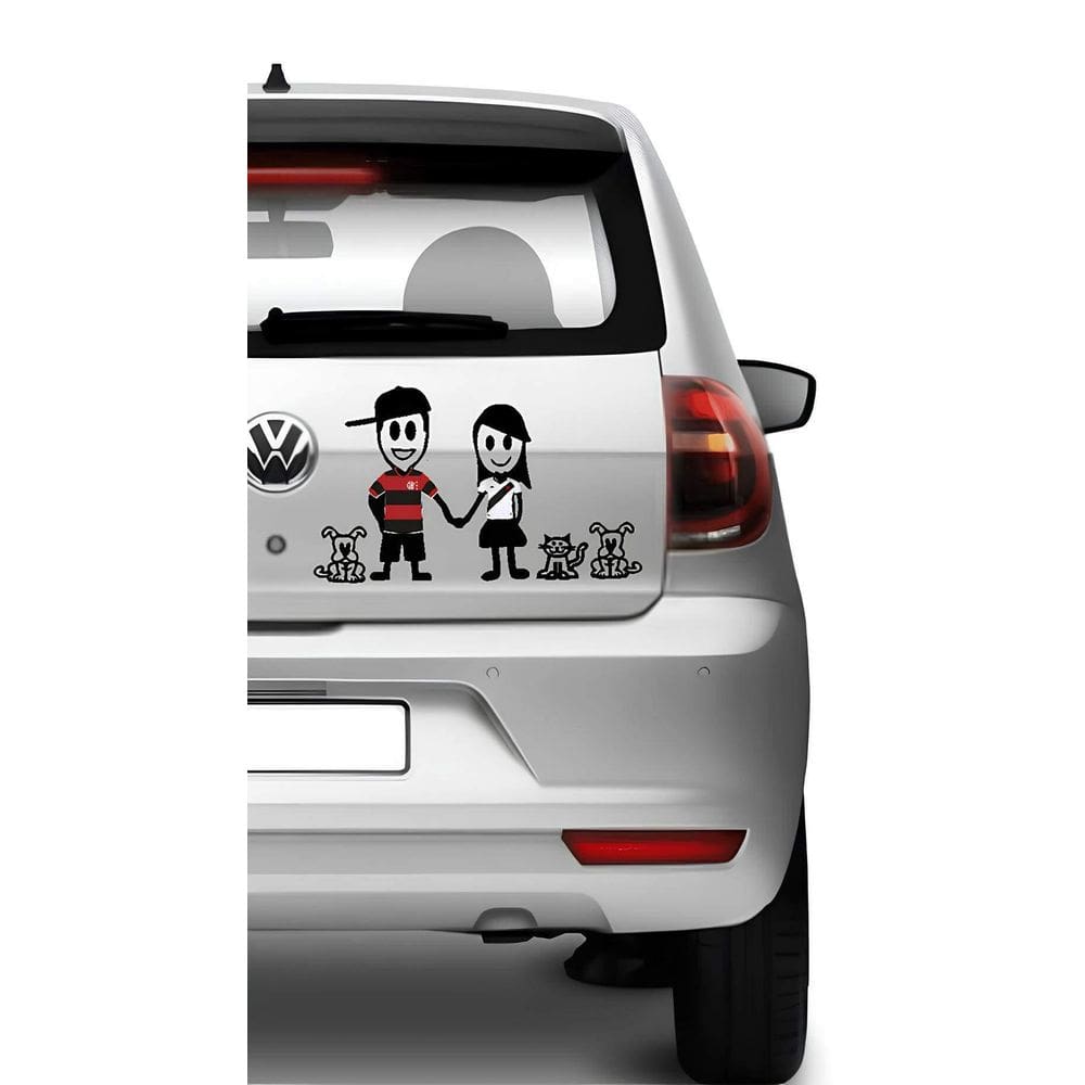 Adesivo De Carro Família Feliz Futebol Mod02